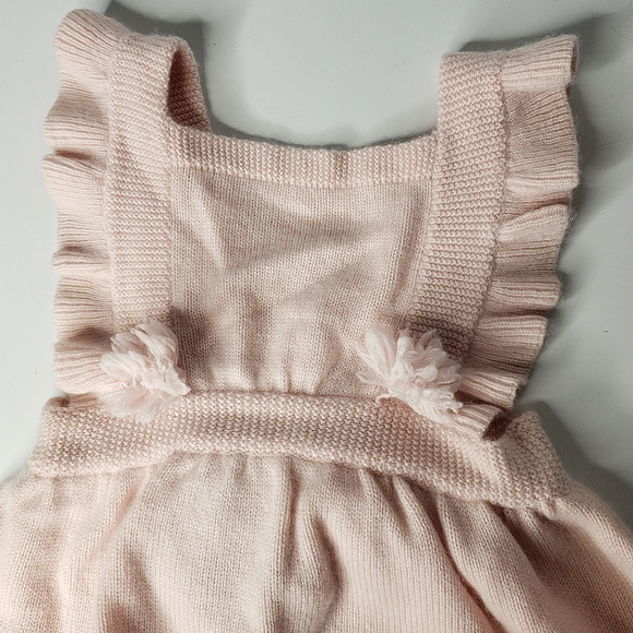 Cashmere 4 Ply Ruffled Romper Adjustable Straps Luxury Cottagecore Bloomers Sz 3 - Picture 10 of 16